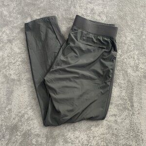 Quince Pants Womens Medium Straight Leg Pull On Green Athleisure Stretch Casual